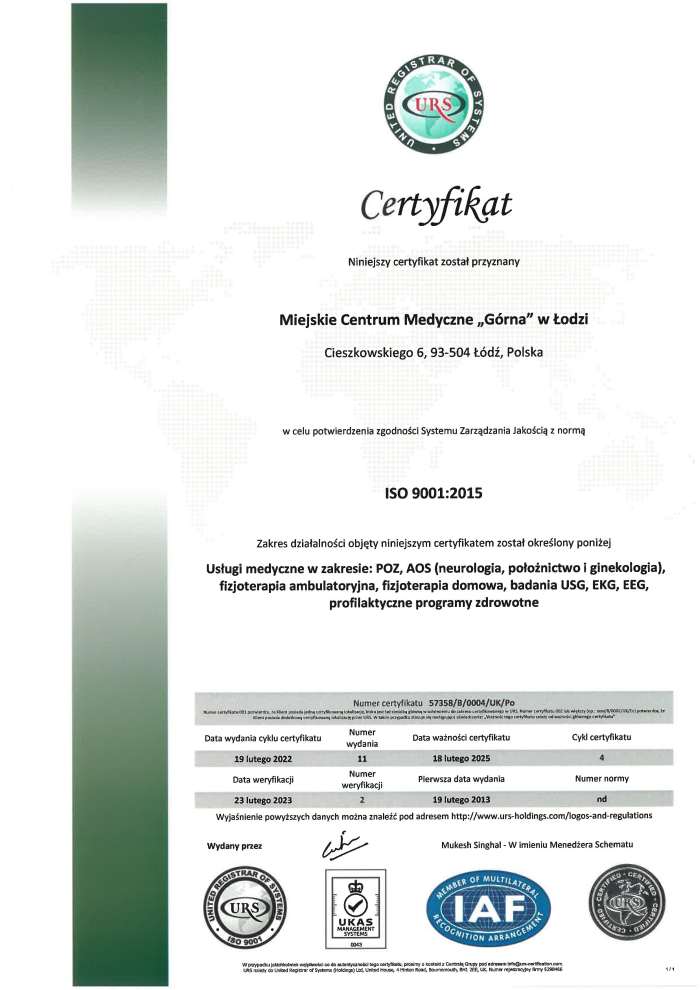 ISO 9001 Cieszkowskiego