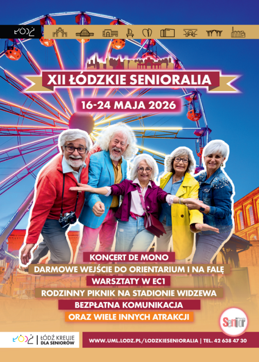 Plakat - zaproszenie na Łódzkie Senioralia